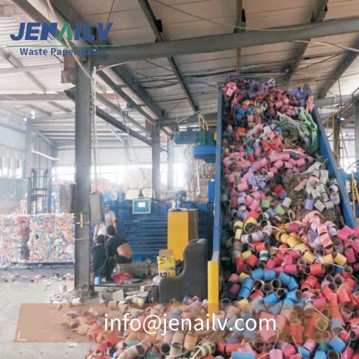 Semi Automatic Paper Tubes Baling Press Machine